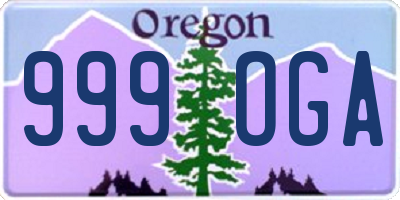 OR license plate 999OGA