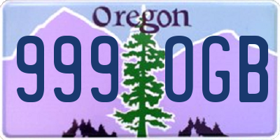 OR license plate 999OGB