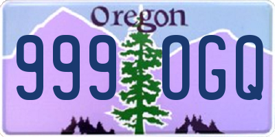 OR license plate 999OGQ