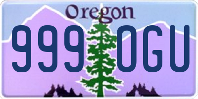 OR license plate 999OGU