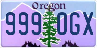 OR license plate 999OGX
