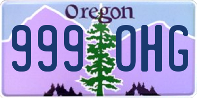 OR license plate 999OHG