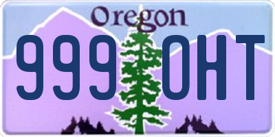 OR license plate 999OHT