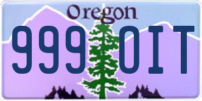 OR license plate 999OIT