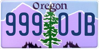 OR license plate 999OJB