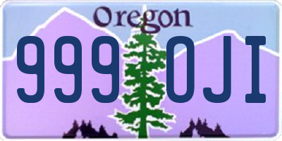 OR license plate 999OJI