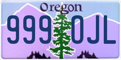 OR license plate 999OJL