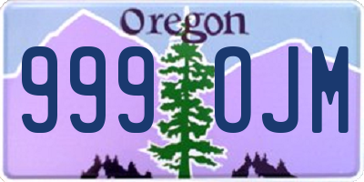 OR license plate 999OJM