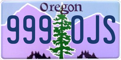 OR license plate 999OJS
