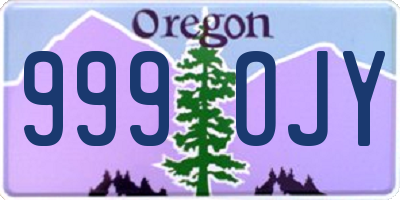 OR license plate 999OJY