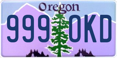 OR license plate 999OKD