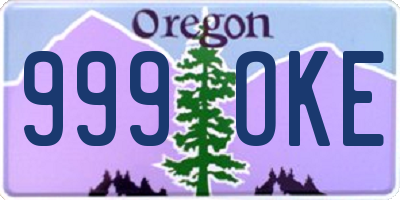 OR license plate 999OKE