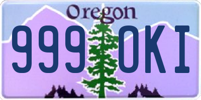 OR license plate 999OKI