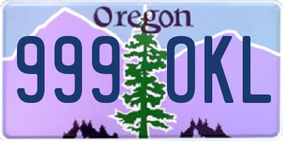 OR license plate 999OKL