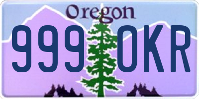 OR license plate 999OKR