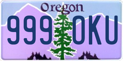 OR license plate 999OKU