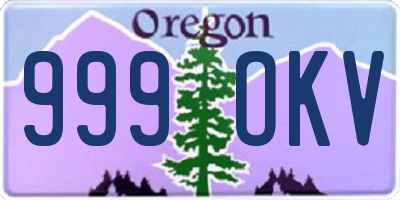 OR license plate 999OKV