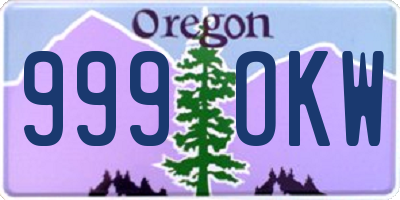 OR license plate 999OKW