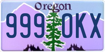 OR license plate 999OKX