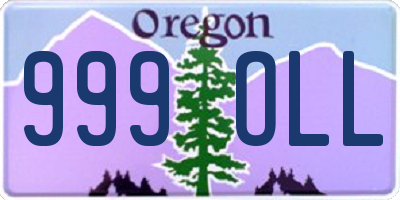 OR license plate 999OLL