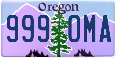 OR license plate 999OMA