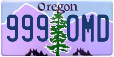 OR license plate 999OMD