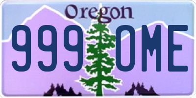 OR license plate 999OME