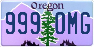 OR license plate 999OMG
