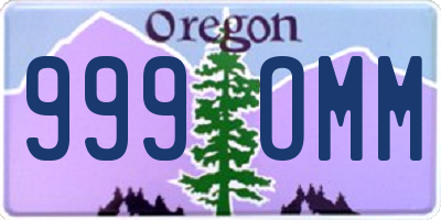 OR license plate 999OMM