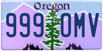 OR license plate 999OMV