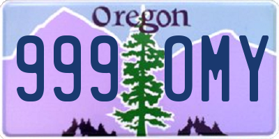 OR license plate 999OMY