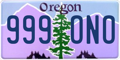 OR license plate 999ONO
