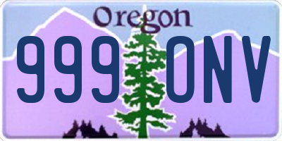 OR license plate 999ONV