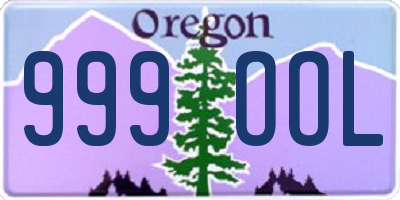 OR license plate 999OOL