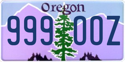 OR license plate 999OOZ