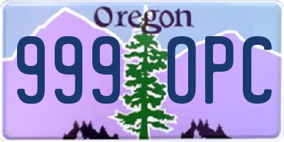 OR license plate 999OPC