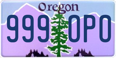 OR license plate 999OPO