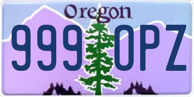 OR license plate 999OPZ