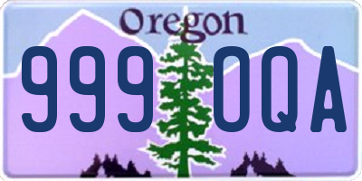 OR license plate 999OQA