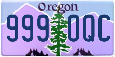 OR license plate 999OQC