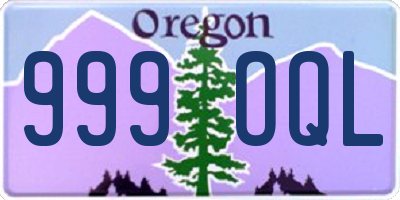 OR license plate 999OQL