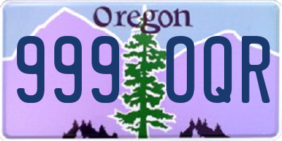 OR license plate 999OQR