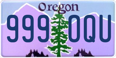 OR license plate 999OQU