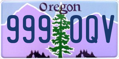 OR license plate 999OQV