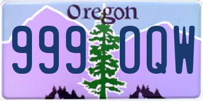 OR license plate 999OQW