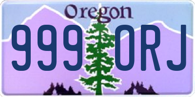 OR license plate 999ORJ