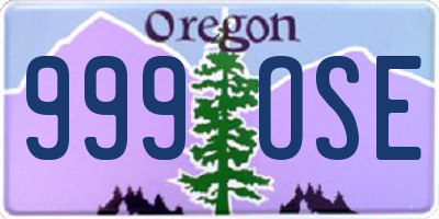 OR license plate 999OSE