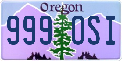 OR license plate 999OSI