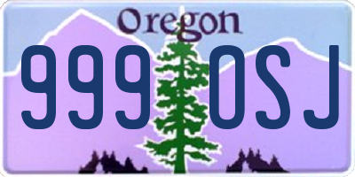 OR license plate 999OSJ