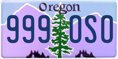 OR license plate 999OSO